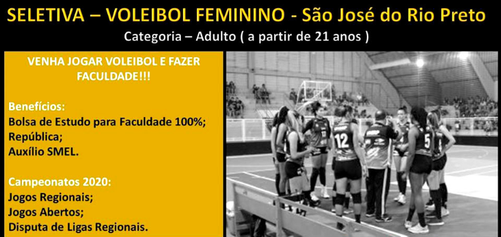 Vôlei feminino faz seletiva nesta terça