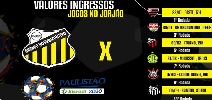 Novorizontino divulga valores dos ingressos para Paulistão