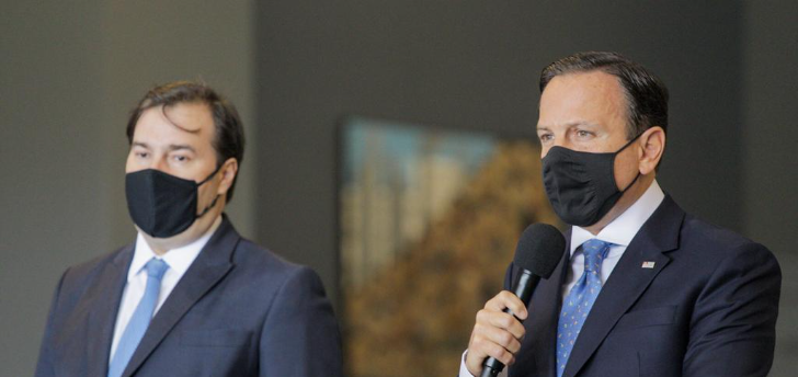 Com apoio de Maia, Doria diz confiar na isenção da Anvisa