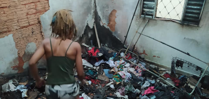Casal perde tudo em incêndio ocorrido no Solo Sagrado