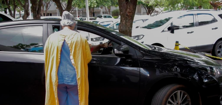 Complexo Funfarme realiza testes da Covid-19 em formato drive-thru