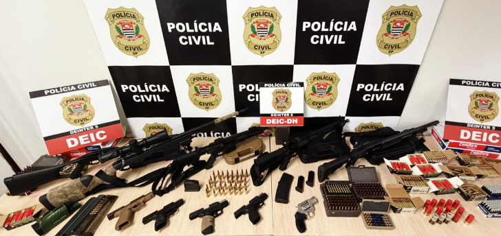 Polícia Civil prende homem e apreende arsenal de armas na região de Rio Preto